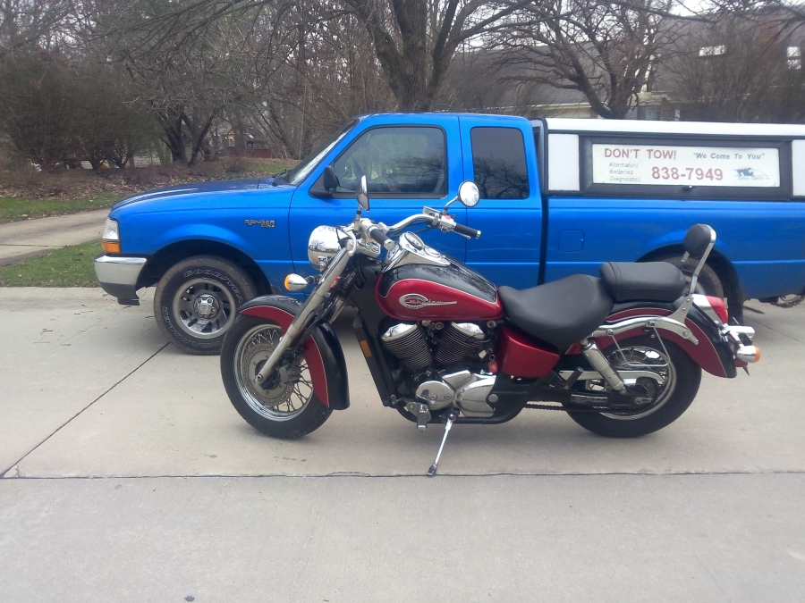 Here is a nice example of the quality workmanship performed by PMC Super Tuners on this 2003 750 Honda Shadow Ace Cruiser. The motorcycle had been sitting for approximately five years. The customer called PMC Super Tuners out for no start diagnostics. The technician repaired, replaced, cleaned, adjusted and performed maintenance to the tires, battery, fuel tank, carburetors, throttle cables, oil, spark plugs and brakes. We even detailed the bike for the customer! After sitting for 5 years, it now runs like a champ!