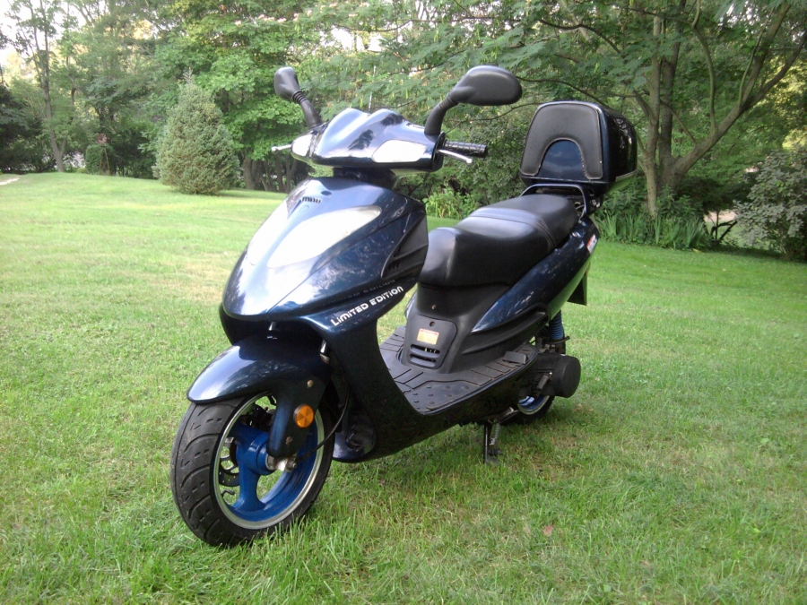 Scooter battery replacement was needed for this 2007 Bashan Vroom.  Replaced the battery on site and now owner has resumed enjoying 80 miles per gallon!